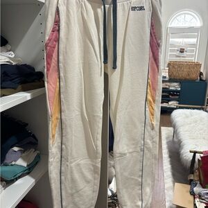 Rip Curl Cream Joggers with Multicolor Accents